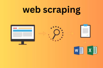do web scraping, data collection, data scraping, and data mining professionally
