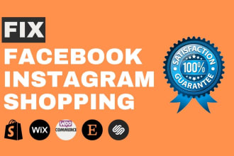 get your facebook  and instagram approved for shopping