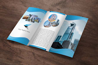 design trifold brochure,business flyers, presentation folder