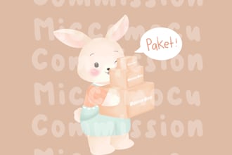 design cute style illustrations for you