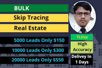do bulk skip tracing for real estate