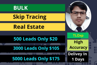 do bulk skip tracing for real estate