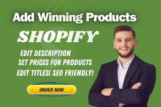 add upload best selling winning product to shopify store