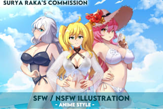 draw an nsfw or sfw anime or manga character