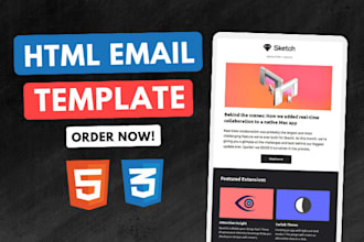 convert PSD, PDF, png, xd, figma to html email template