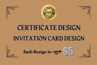 make certificate and invitation card