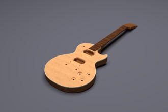 model any guitar you like for cnc machining in rhino 3d or fusion