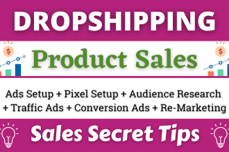 setup shopify facebook ads campaign for dropshipping product sales