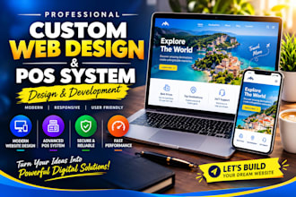 build a professional custom website development and secure pos, billing system