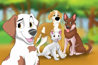 draw amazing pet disney portrait