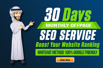 rank your website with monthly off page SEO service, google top site links