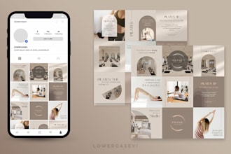 design a professional aesthetic instagram puzzle feed