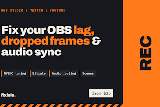 fix your obs stream lag, dropped frames and audio sync