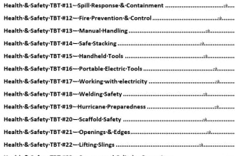 create health and safety or environmental toolbox talks