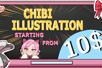 draw you cute chibi anime illustrations