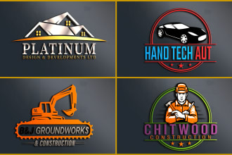 design construction, real estate, and property logo