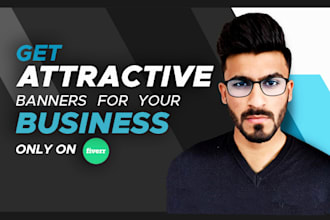 design youtube banner, website banner, ads banner, facebook banner flyer design