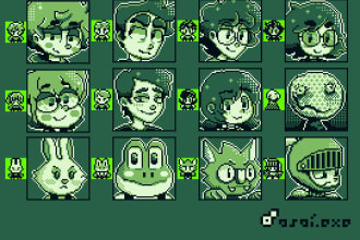 gb styled characters icons, overworld sprites or scenes