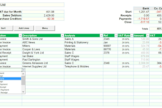 prepare income statement and balance sheet in excel