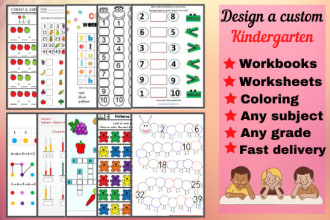 design custom worksheets and activity book for kids