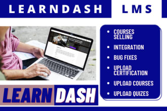 upload learndash courses, lessons and quizzes content on your lms website