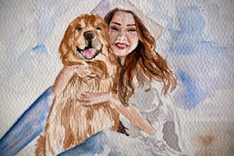 make watercolor animal illustration in any style