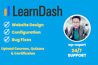 build wordpress lms website with learndash lms