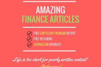 write a 400 word long finance article
