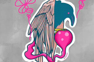 do simple pop art logo design
