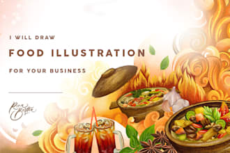 create food illustration for your business