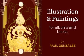 make illustrations for stories, album and book covers