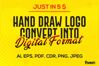 do hand drawn logo convert into digital format