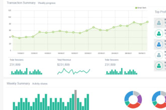 create attractive admin dashboard for data visualisation