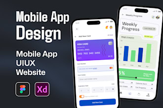 do mobile app ui ux, figma app design, app mockup, app design