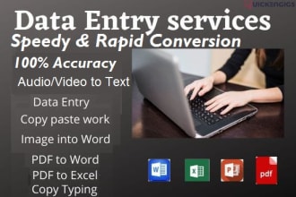 speedy data entry and rapid conversion