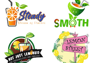 do juice bar, fruit and vegetable shop logo design