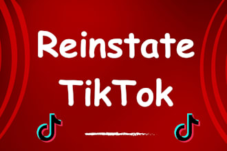 reinstate your tiktok account