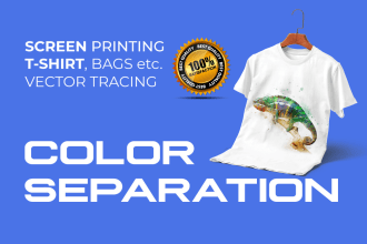 do professional color separation for screen printing