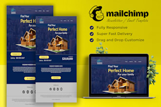 design mailchimp email template or mailchimp newsletter or html email template