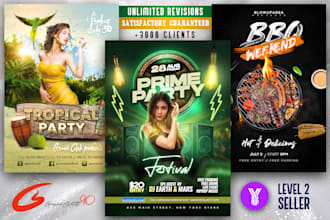 design stunning looking event and party flyer