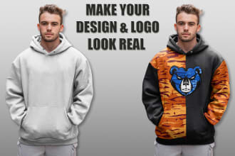make a realistic t shirt and hoodie mockup for you