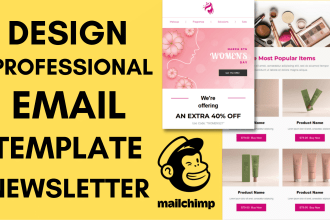 design mailchimp landing page setup campaign and email automation