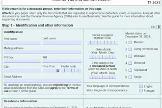 prepare personal tax t1 filing in canada