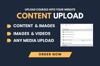 build lms website and upload courses content