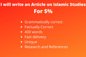 do islamic studie content writing