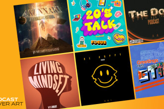 design a professional podcast cover art