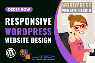 design wordpress website, customize website, fix issues