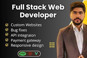 be your full stack developer for PHP and laravel websites