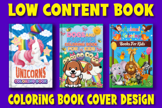 make professional kdp book cover design coloring book planner, journal log book