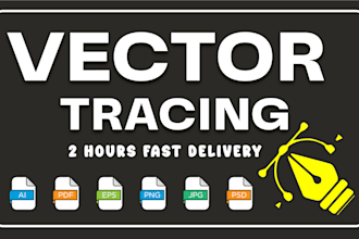 vectorize, edit, recreate, trace, convert logo or image in adobe illustrator